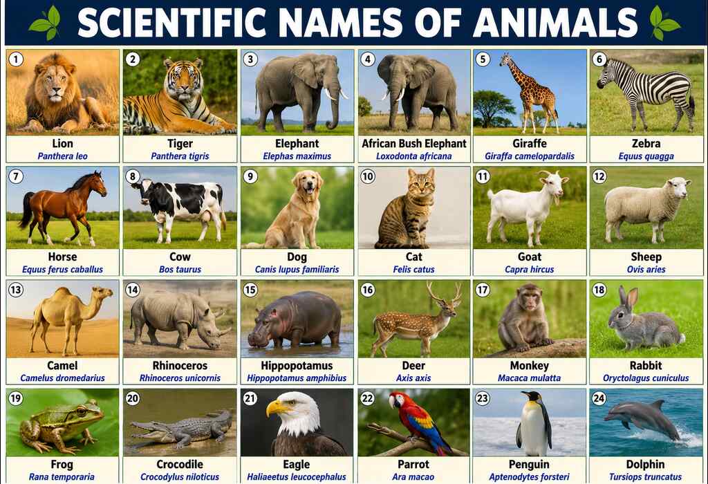 Scientific Names of Animals: Complete List With Meanings