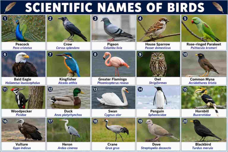 Scientific Names of Birds: Complete List With Meanings
