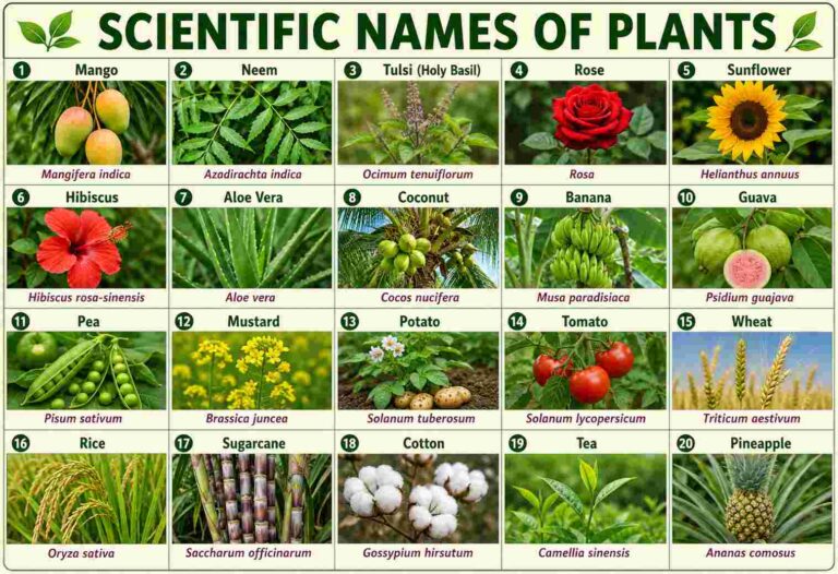 Scientific Names of Plants: Complete List With Meanings